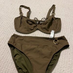 Army green Demi prima Donna bikini. (32e and small)